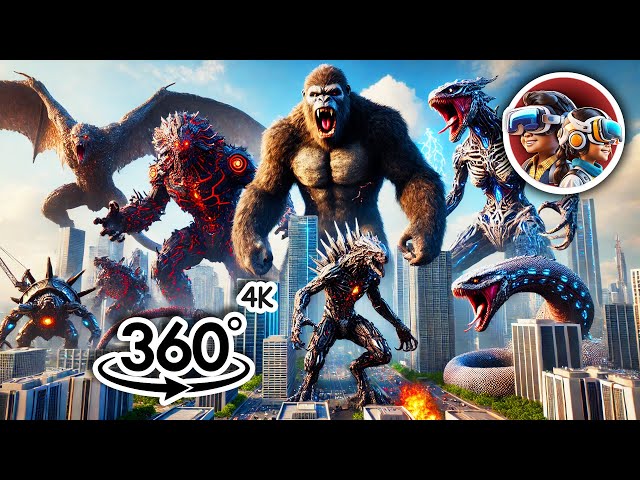 360 Best Monsters Size Comparison in City | 360 video 4k