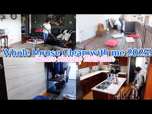 WHOLE HOUSE CLEAN WITH ME 2025| Extreme cleaning motivation| The real clean B🧼✨❄️