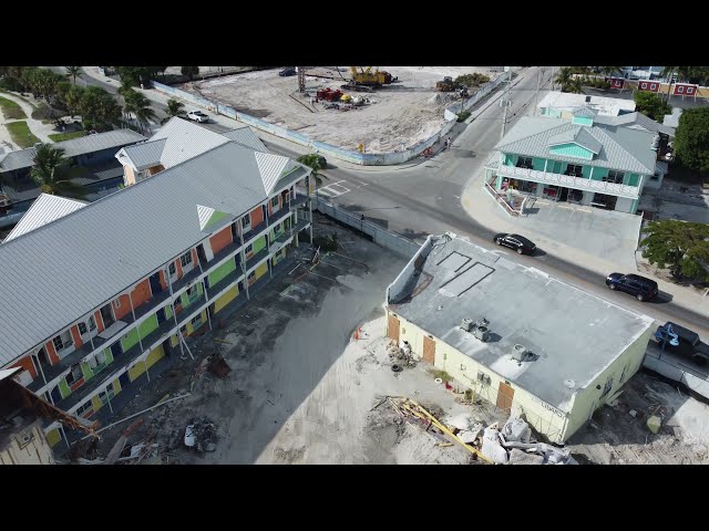 Downtown Fort Myers Beach construction, Oct. 5 and 7, 2021