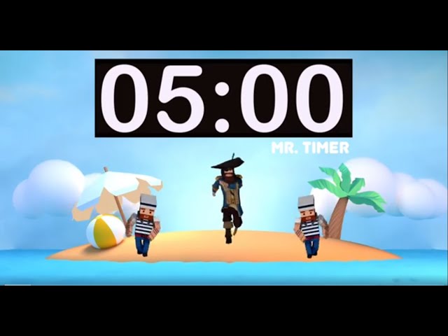 5 Minute Timer with Music for Children, Kids, Classroom! 5 Minute Countdown Video, Satisfying Timer!