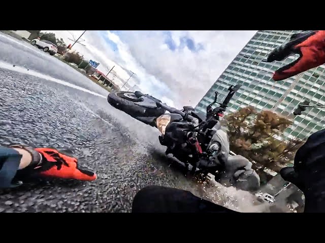 Slippery Wet Tracks, Mushroom Picking at 100 km/h, Eye Fixation and Big Highside | Moto Fails