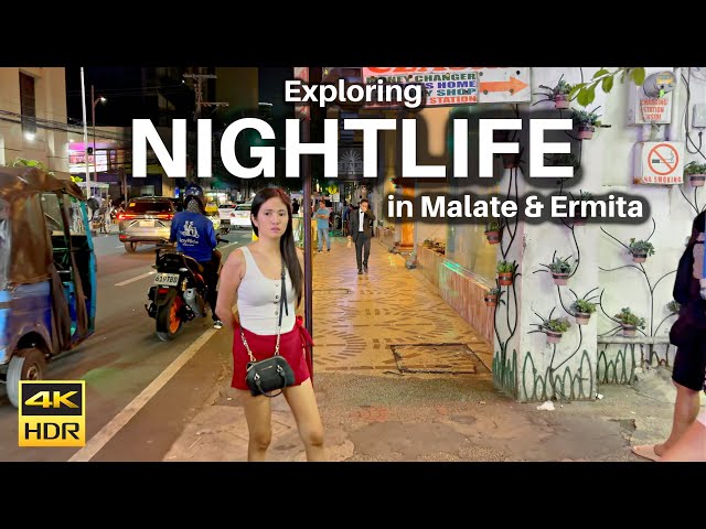 Ultimate Malate Manila Nightlife Walking Tour [4K HDR]