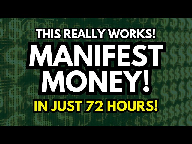 72 Hours to MANIFEST MONEY! 💰 Guided Meditation (PROVEN!)