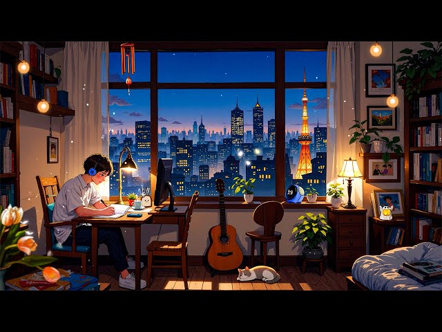 Midnight Lofi Mix 🌃 Music make you feel positive and peaceful - Lofi Hip Hop [ Study/ Relax ]