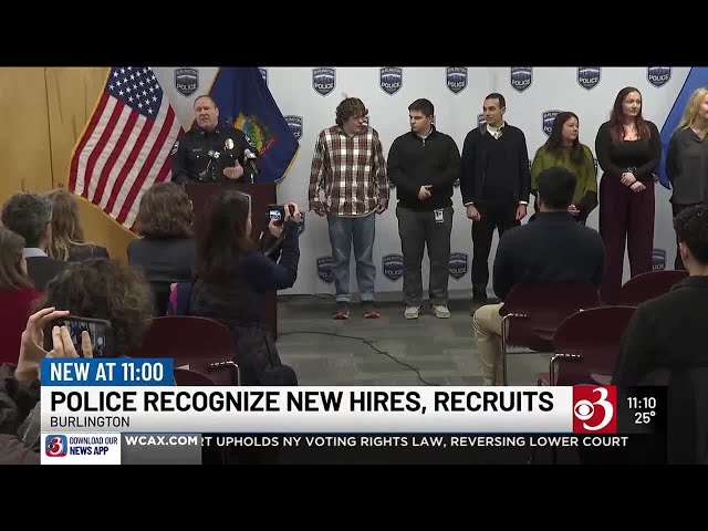 Burlington Police Department holds swearing-in ceremony for new employees