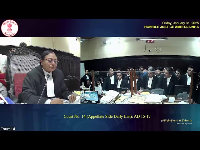 31 January 2025 | Court No.14 | Live Streaming of the Court proceedings.