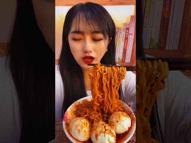 mukbang eating spicy noodles China mukbang#short