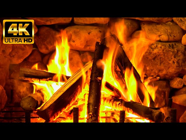 Christmas Fireplace Ambience 2024 🔥 Cozy Fireplace 4K UHD 🔥 Fireplace with Crackling Fire Sounds 💤💤