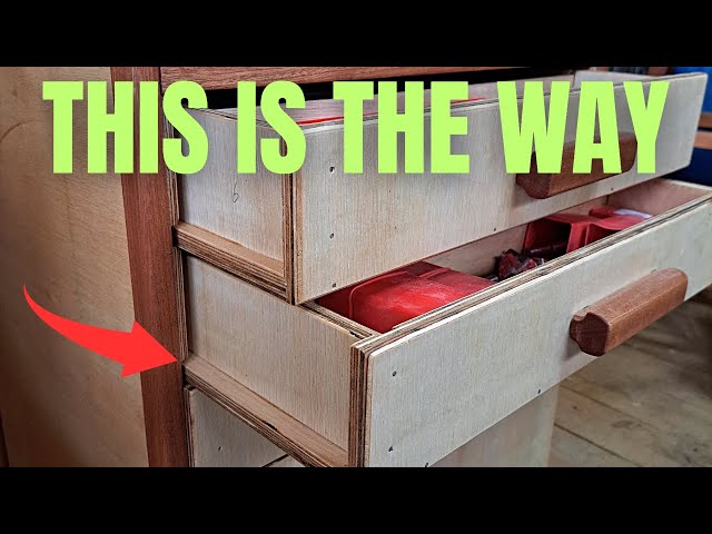 How to make easy workshop drawers //no runners no fuss.