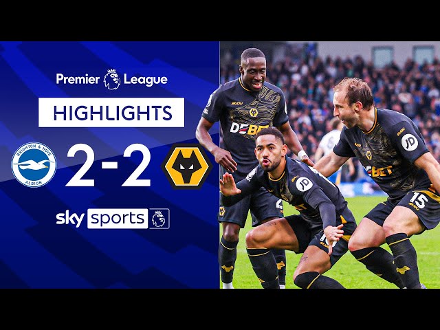 Wild Wolves late show secures point at the Amex! 🤯 | Brighton 2-2 Wolves | EPL Highlights