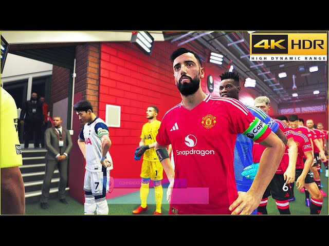 PES 2025 | Manchester United vs Tottenham | PREMIER LEAGUE A.I. PREDICTION @ 4K 60FPS HDR