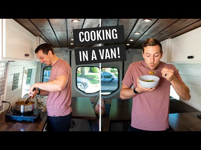 Cooking in our van 🥘🚐: Our favorite van life meal!