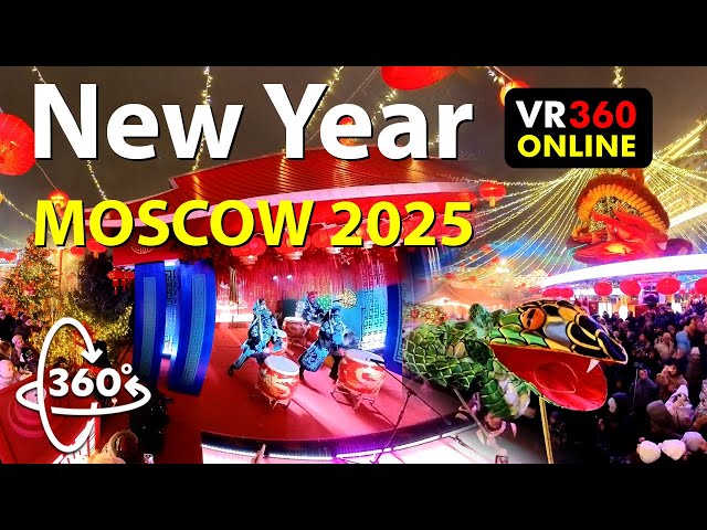 360 VR video 4K 360  Chinese New Year Moscow 2025 Manezhnaya VR videos for VR glasses 360 4K video