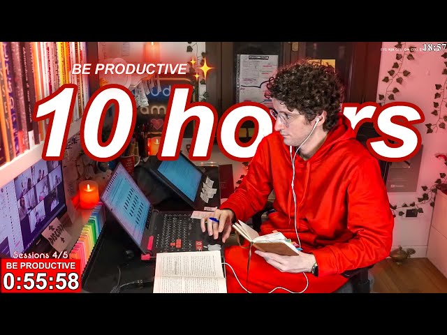 STUDY WITH ME LIVE | 12 HOURS ✨ Harvard Alumnus, Chill Work With Me, Rain Sounds, Pomodoro Timer