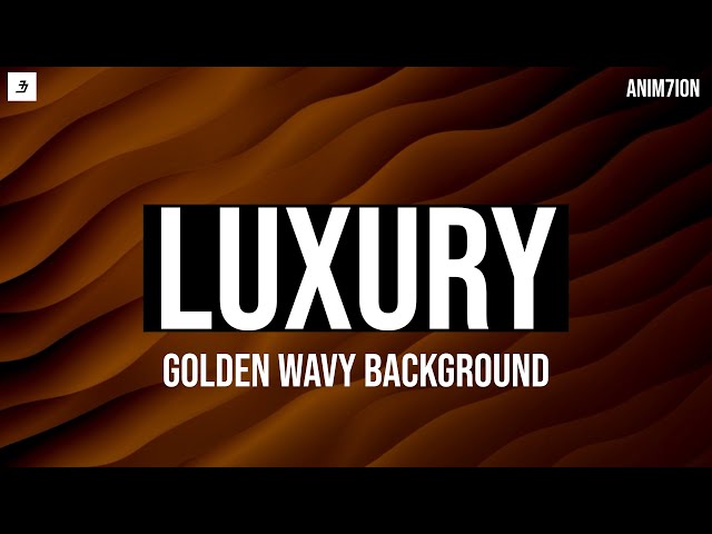 Luxury Golden Wavy Abstract Background | Free After Effects Motion Graphics for Video Editors