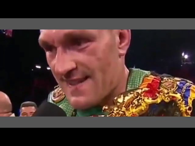 Tyson Fury thanks the One and Only True God Jesus Christ after beating Deontay Wilder