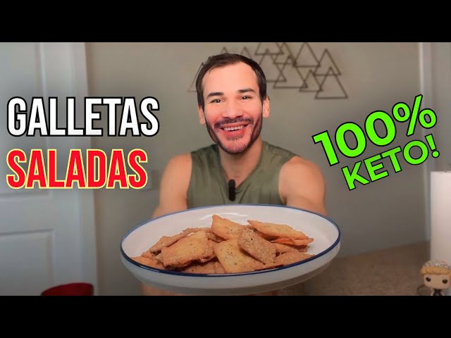 GALLETAS SALADAS KETO: Receta Fácil y Crujiente con Solo 3 Ingredientes | Crackers Low Carb 🌟