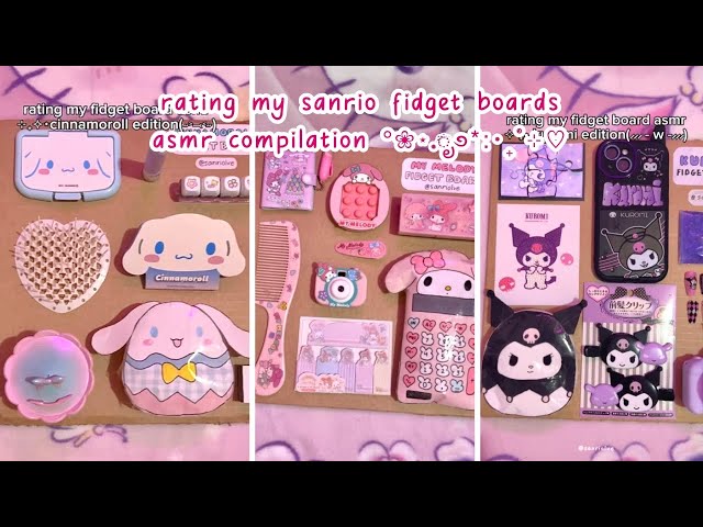 sanrio fidget boards compilation 💕| ASMR | rating my fidget board | sanriolve