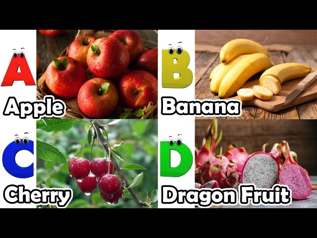 Fruit ABC Song for Children | Phonics for Kids | Alphabet Letters | Nursery Rhymes