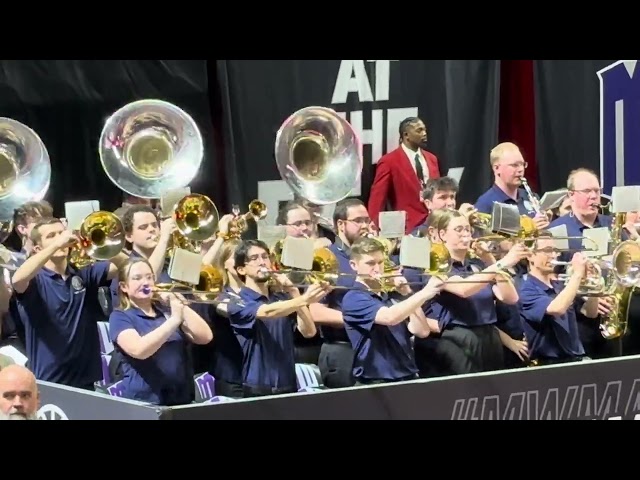 Utah State University Pep Band performs their fight song "Hail, Utah Aggies" and "The Scotsman"