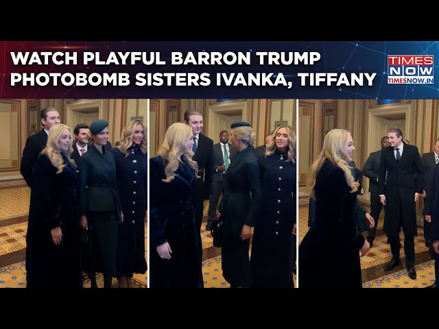 Watch Barron Trump's Fun Photobomb Moment With Sisters Ivanka, Tiffany| Viral Video| US Inauguration