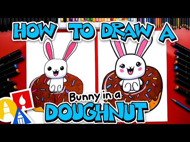 How To Draw A Bunny In A Doughnut