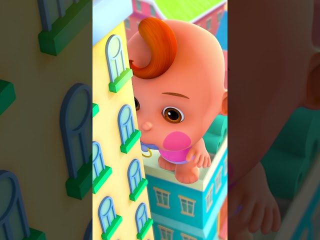 Baby Climbs the GIANT Tower! #cartoon #kids #shorts