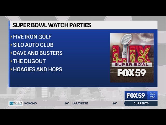 Watch parties around Indy for Super Bowl LIX