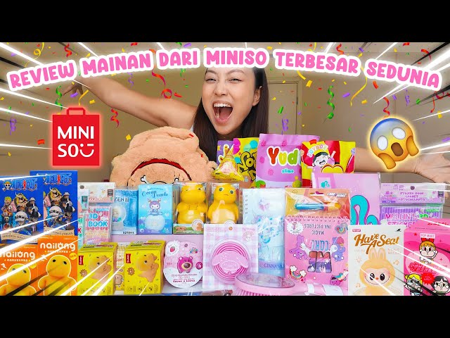 REVIEW MAINAN DARI MINISO TERBESAR DI DUNIA 😱🌏😭 SQUISHY DINO KUNING, BLINDBOX SANRIO & FROZEN ❄🥳