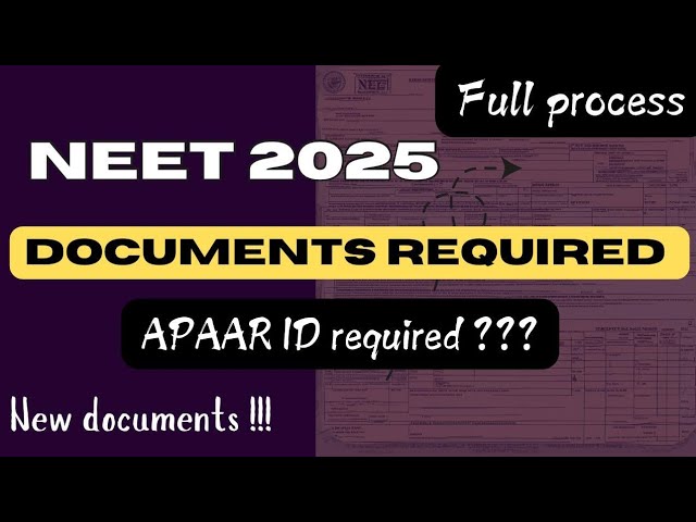 NEET UG 2025 important update|Documents required|Full process discussed|Detail video #jkbopee#neet