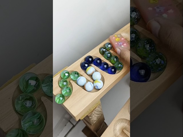 #shorts #marblerun #asmr Marble Run Race ASMR Wooden Wave Course Colorful Marbles Dump truck