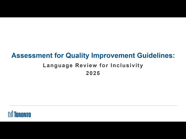 Assessment for Quality Improvement Guidelines: Language Review for Inclusivity