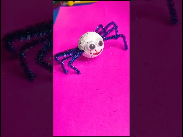 Amazing Spider Craft from ball,Creative Craft ideas #spider #trending #youtubeshorts #shorts #viral