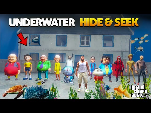 Shinchan & Franklin Playing Underwater Hide & Seek In GTA 5 (MALAYALAM) | Paradox FTW