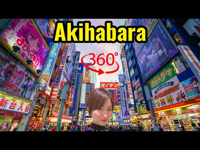 VR360 5.7K Virtual Reality Akihabara Explorer - Mao and Taka Japan Explorer