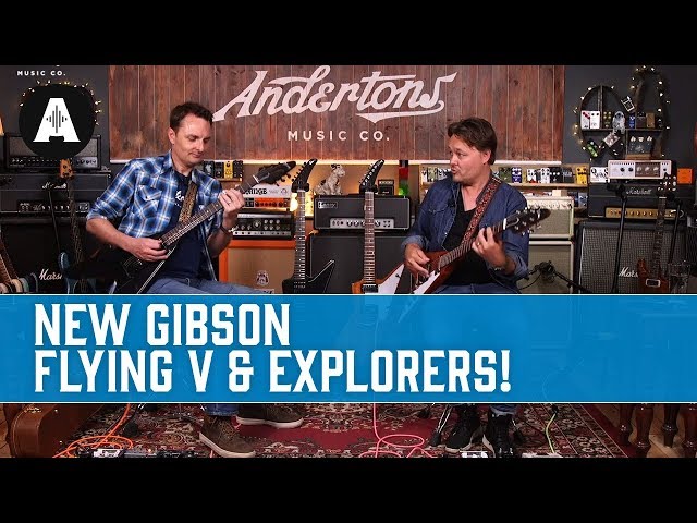 New Gibson Explorers & Flying Vs - New Designs. Equally as Striking...