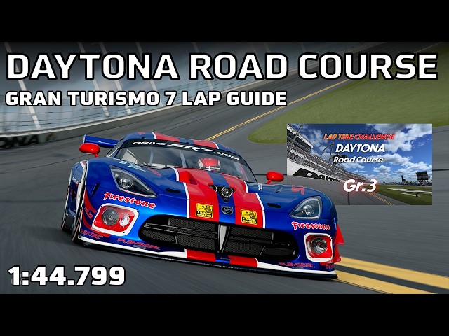 GT7 Lap Guide - Daytona Road Course - Gr. 3