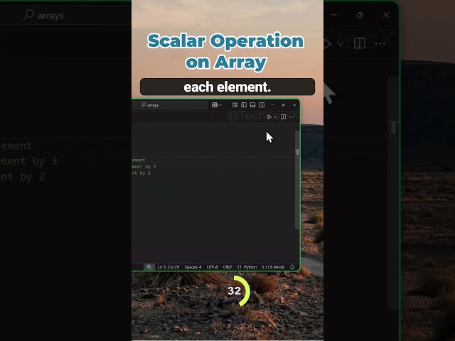 Scalar Operation on a Numpy Array in Python