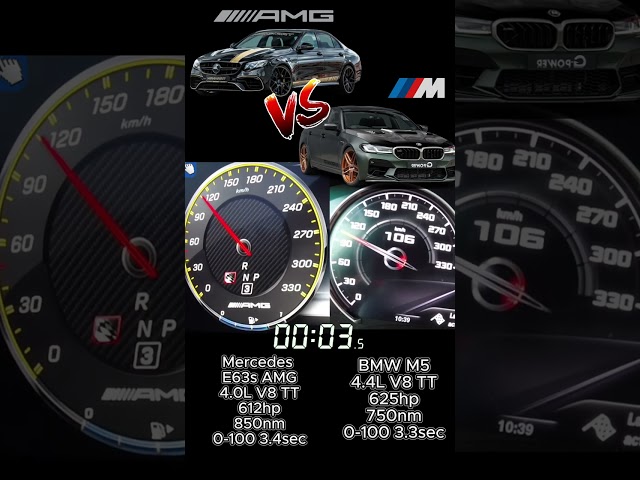 🇩🇪 E63 AMG vs 🇩🇪 BMW M5 [0-200kph] RACE | #e63 #amg #m5 #bmw