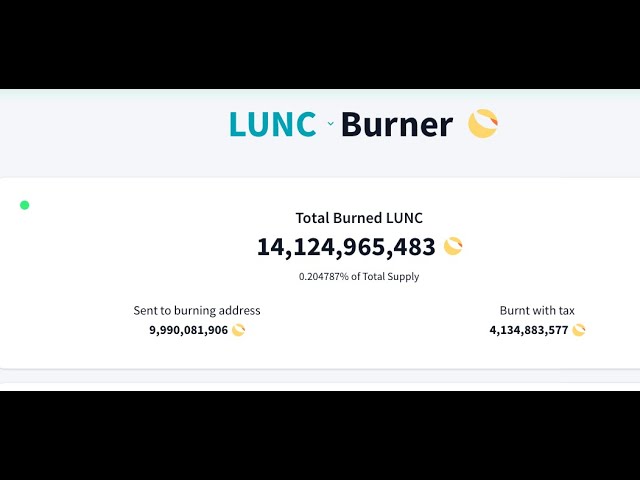 LUNC BURNER 14.1 Billones de Tokens Quemado EN VIVO