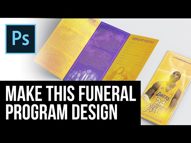 How to design a Tri Fold style obituary / funeral program in Adobe Photoshop