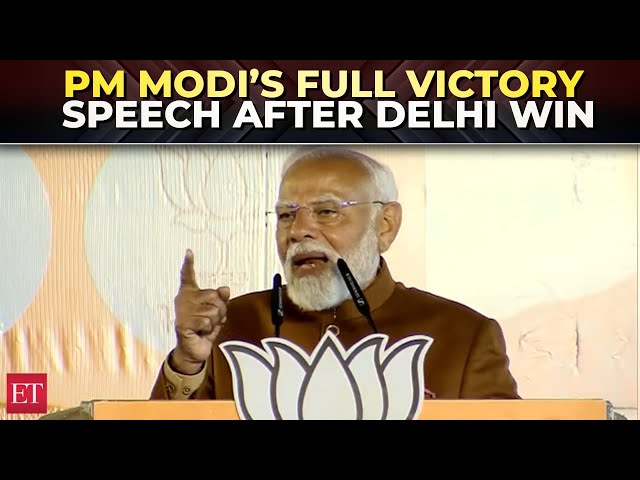 PM Modi’s full victory speech after historic win in Delhi Assembly Elections