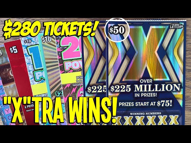 "X"TRA WINS! $280 TEXAS LOTTERY Scratch Offs