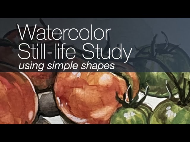 Painting Vibrant Watercolor Tomatoes with Simple Shapes!