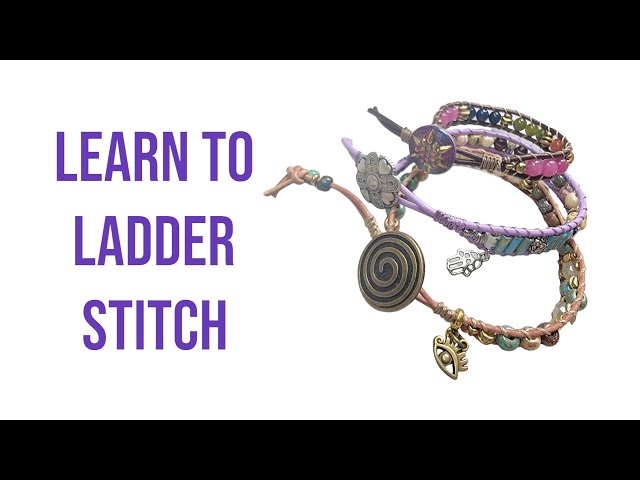 DIY Leather & Bead Bracelets - You can use this technique for single or multi wrap bracelets 🙂