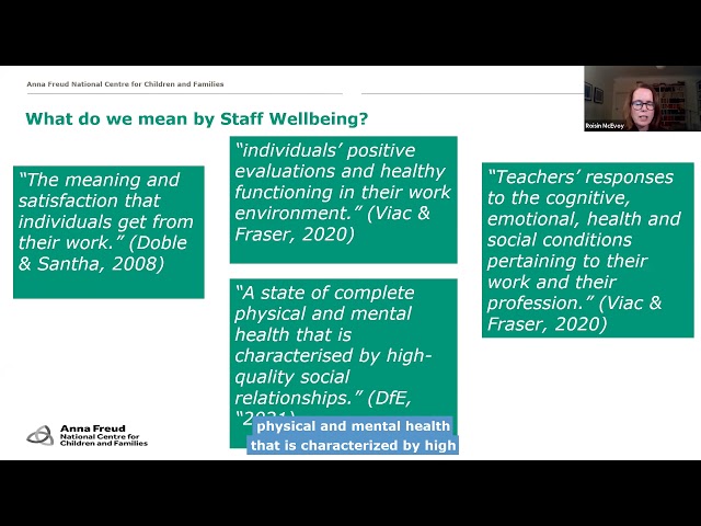 A whole school and FE college approach to supporting staff wellbeing