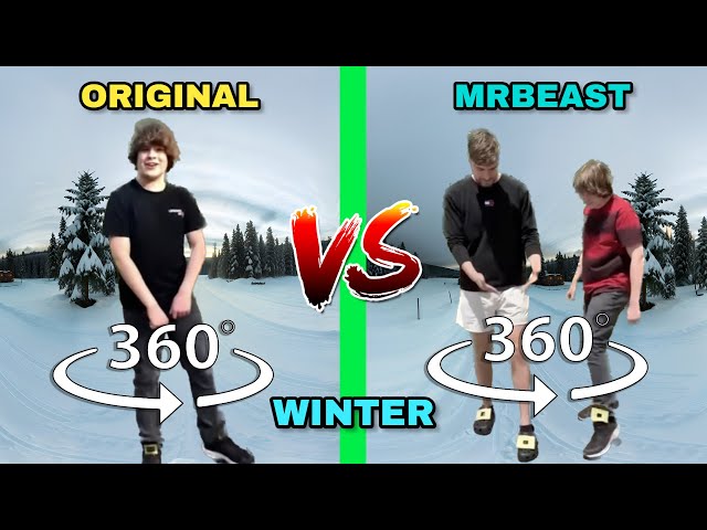 360 VR One Two Buckle My Shoe Original Vs MrBeast | Side by Side Comparison| Winter