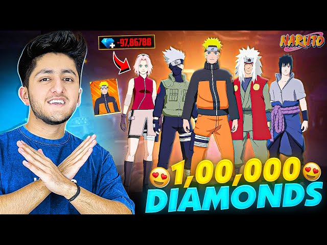 Naruto Bundle Is Here 😍 Spent 100000 Diamonds 💎- Garena Free Fire