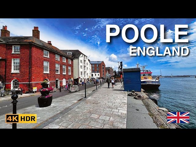 Exploring Poole, England in 4K HDR - Virtual Walking Tour Experience