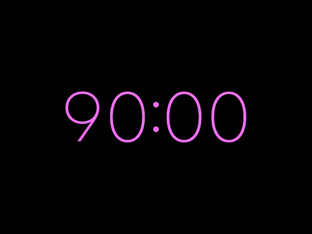 90 Minute Timer - Pink